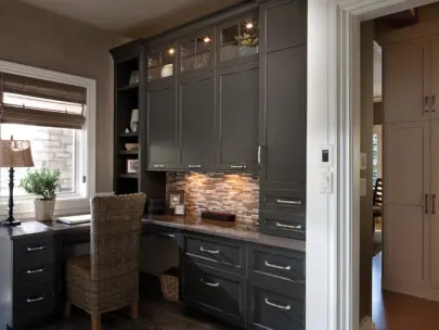 Custom office cabinetry by Cape and Island Kitchens