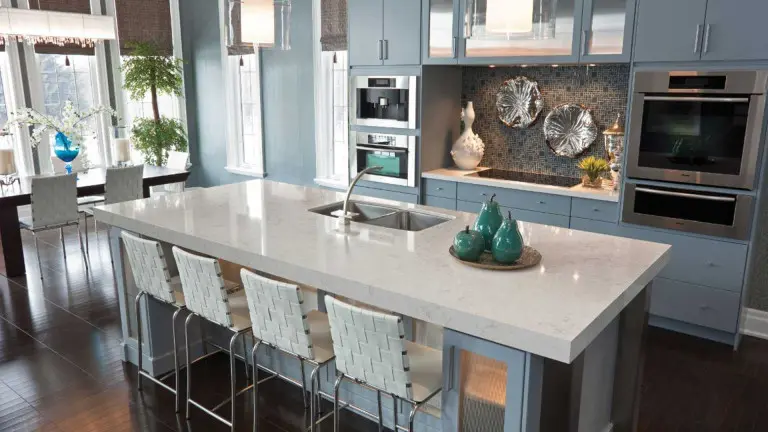 One wall kitchen with island
